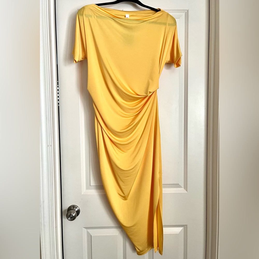 NWT Yellow Bodycon Dress - Small